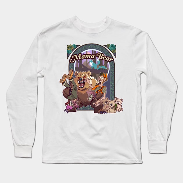 Mama Bear (Savage Mode) Long Sleeve T-Shirt by Slothjaer